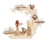 Teelichtkranz mit Winterkindern BxH 190 x 140 mm