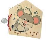 Holzbuch – tolles Holzbilderbuch mit farbigen Mäusemotiven – BxHxT 11 x 10 x 1,5 cm