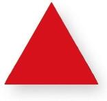 Holzspielzeug Legematerial Gleichseitiges Dreieck Rot 24 Stück LxB 25x25mm