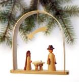 Baumbehang Christi Geburt im Bogen natur Höhe=13cm