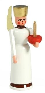 Miniaturfigur – Handgefertigter bunter Engel aus Holz – Höhe ca. 5 cm