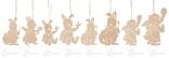 Behang Hasenfamilie (8) Höhe = 7cm