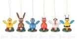 Ostern & Frühjahr Behang Tiere auf Sockel (6) Höhe ca 5,5 cm