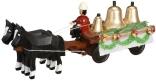 Pferdegespann Glockenwagen Miniaturgespann Länge 9cm