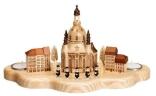 Kerzenhalter Kurrende mit Dresdener Frauenkirche und Häuser HxLxB 17x31x14.5cm