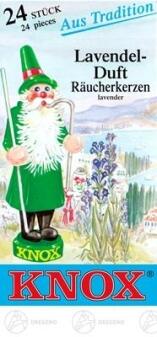 Räucherkerzen – beruhigender Lavendelduft, zartes Lila, geeignet für Räuchermänner – Höhe 2.8 cm