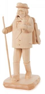 Räuchermann – rustikaler Waldarbeiter mit grüner Weste und detailreicher Axt, naturfarben – BxHxT = 