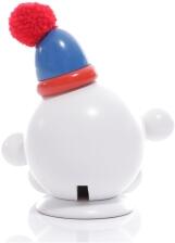 Räucherfigur - Räucherschneeball mit blauer Bommelmütze - Ansicht Hinten - In Verschiedenen Farben und Varianten im Shop