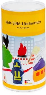 Holzspielzeug Mein SINA-Löschmeister bunt von SINA Spielzeug GmbH in 9 cm, Verpackung mit farbigem