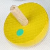 Holzspielzeug - toller Halbkuglekreisel Gelb - Ø 4,9cm