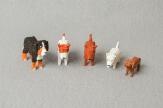 Holzspielzeug Reifentiere Hundegruppe bunt Höhe 2cm