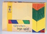 Holzspielzeug - farbiges Täfelchen Legespiel - LxBxH 170x110x30mm