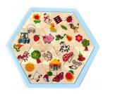 Holzspielzeug – liebevoll gestaltetes Legespiel mit fröhlichen Bauernhof-Motiven – BxHxT 28,5 x 25 x