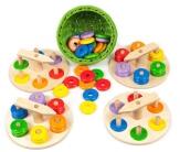 Holzspielzeug - Zeiger-Steckspiel - LxBxH 405x405x150mm