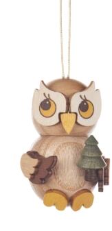 Baumbehang Eulenkind mit Baum BxHxT 3x4x2,5cm