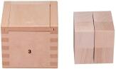 Holzspielzeug - Gabe 3 Fröbelspiel mit 8 naturbelassenen Würfeln - LxBxH 72x72x66mm