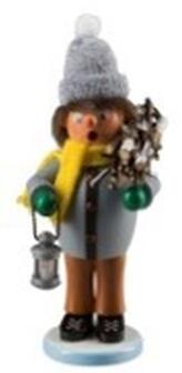Räucherfigur Winterkind mit Laterne aus Holz von Saico GmbH Seiffen aus dem Erzgebirge, liebevoll