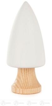 Holzbaum – schlichter weißer Baum mit natürlichem Stamm, handgefertigt von Großhandel Dregeno, 9 cm 