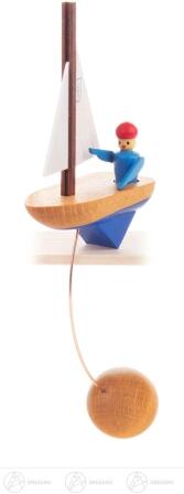 Spielzeug Schaukelfigur Segelschiff Höhe ca 12 cm