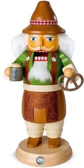 Räuchermann – farbiger Bayer mit Lederhosen und Filzhut – BxHxT 14 x 27 x 10 cm