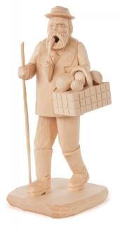 Räuchermann – detailreicher Pilzsammler mit Jägerhut, Pfeife und grünem Mantel – HxBxT = 20 x 9 x 8 