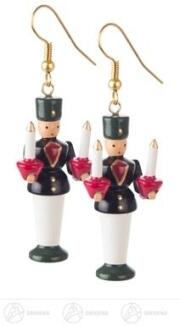 Ohrhänger – detailreicher Lichterbergmann in traditioneller Uniform, mehrfarbig, nickelfrei – H =