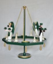 Kerzenhalter Tischkranz grün Engel und Bergmann BxT = 38x38cm