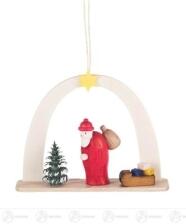 Baumschmuck Behang Weihnachtsmann mit Schlitten Breite x H&ouml;he x Tiefe 7 cmx6 cmx2 cm