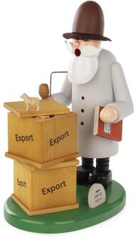 Räuchermann Verleger -dregeno exklusiv- mit Kisten BxHxT 14x26x19cm