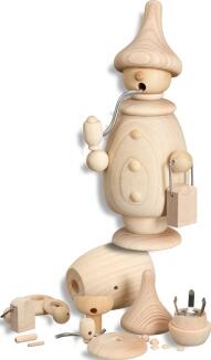 Bastelset – detailreicher Räuchermann aus hochwertigem Holz, naturfarben und individuell bemalbar – 
