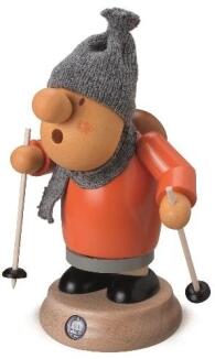 Räuchermann – cooler Winterwanderer mit warmer Wollmütze und Schal – BxHxT 12 x 16 x 12 cm