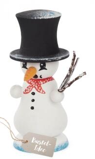 Bastelsatz Miniatur Räuchermann Schneemann 6,7x11x4,6cm