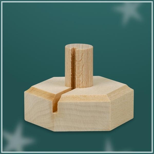Baumschmuck Christbaumspitzenhalter aus Holz, stabiler handgefertigter Halter von Baum- und