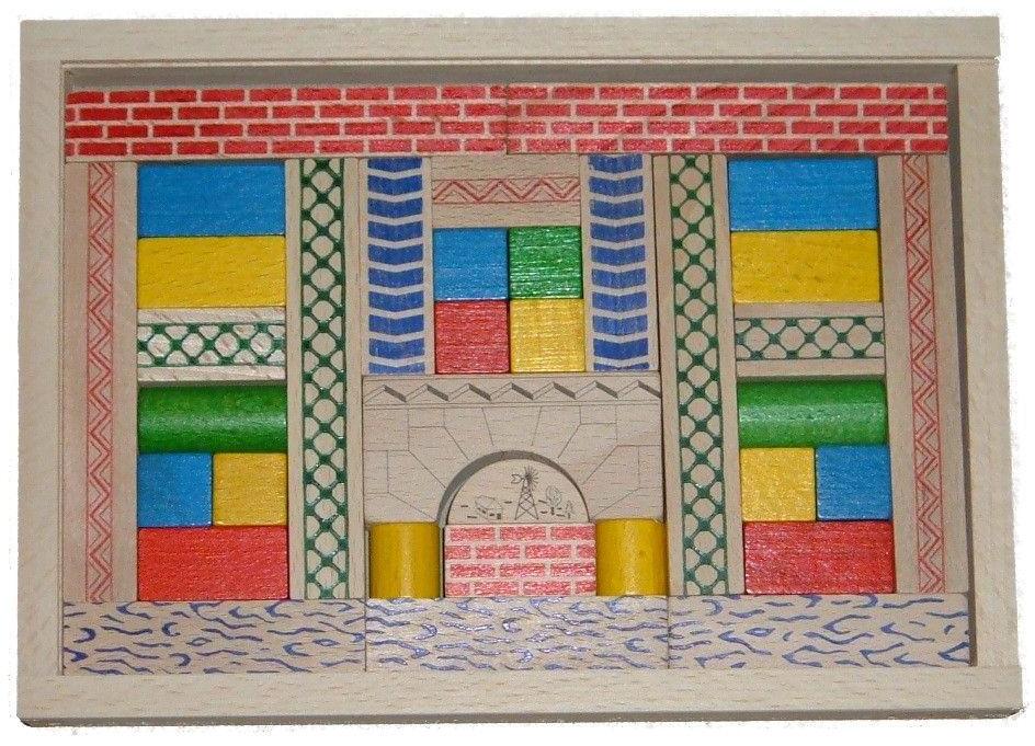 Holzspielzeug Baukasten Junior 3 von Erzgebirgische Holzspielwaren Ebert GmbH, 23 cm, farbige