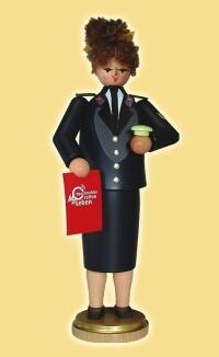 Räucherfrau Löschmeisterin in Uniform mit Ehrenurkunde und Tasse von Kunsthandwerk Eva Beyer,