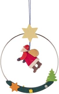Baumbehang Weihnachtsmann im Ring BxHxT 7,2x8x1,2cm