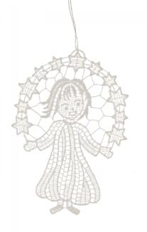 Baumbehang Sternenthaler Plauener Spitze BxHxT 10x10x0,1cm