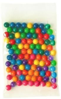 Holzspielzeug Zusatzkugeln 100 bunte Holzkugeln ø 10mm von SINA Spielzeug GmbH in transparenter