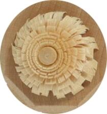 Fensterschmuck - Spanstern mit 8 B&auml;umchen - Mitte mit Rosette Beidseitig - Ansicht Detail - mit