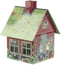 R&auml;ucherhaus &ndash; farbenfrohes Metallh&auml;uschen mit abnehmbarem Boden, handgefertigt im