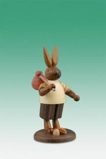 Osterdekoration Osterhase Wanderer mit Stock Höhe 7,5cm