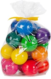 Holzspielzeug - 20 bunte Fädelperlen aus Holz - ø 4cm