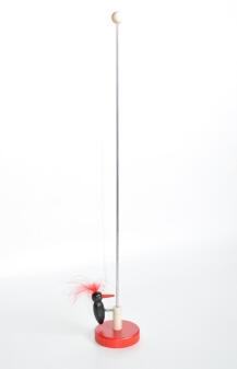 Holzspielzeug Klopfspecht schwarz mit roter Feder Höhe=41cm