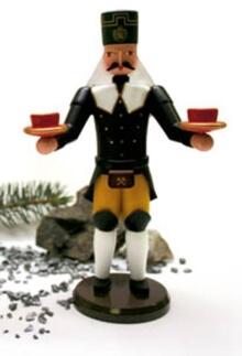 Weihnachtsfigur – Lichterbergmann mit Holztüllen farbig – HxBxT 18x10,5x8cm