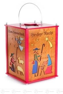 Raumschmuck Laterne mit Krippenmotiven Breite x Höhe x Tiefe 19 cmx37 cmx19 cm