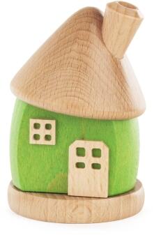 Räucherhaus grün BxHxT 6,5x9,5x6,5cm