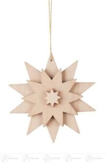 Baumschmuck Behang Stern (3) Breite x Höhe x Tiefe 6 cmx6 cmx1 cm