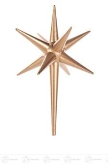 Ersatzteile & Bastelbedarf Stielstern gold von Großhandel Dregeno, 12 cm, filigraner glänzender
