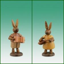 Osterdekoration Osterhasen Musikanten paar H&ouml;he 7,5cm