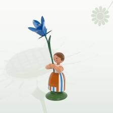 Miniaturfigur Blumenm&auml;dchen mit Glockenblume H&ouml;he 12cm